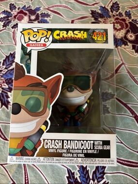 Funko Pop! Games Crash Bandicoot #421 with Green Goggles and Brown Fur